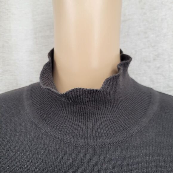 Dei Tre Bergdorf Goodman Italian Chocolate Brown Cashmere Turtleneck Sweater - Picture 2 of 9